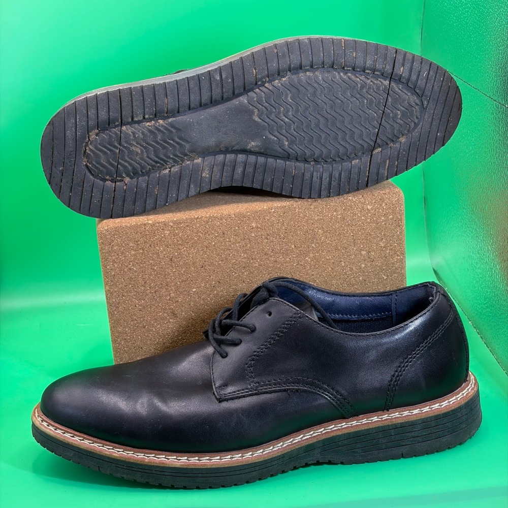 Coostar Derby Shoes Mens 8 Black Leather Lace Up Casual Oxford Dress Shoes EUC